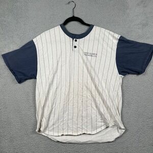 Badger Sport New Glarus Brewing Cow Tipping Team Shirt Mens XL Pinstripe